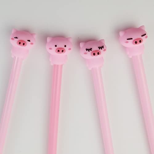 Bolígrafos de gel NSBELL 24 unidades diseño cerdito rosa miniatura 5