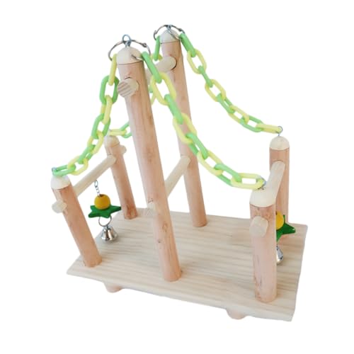 GALPADA 1 Set Parrot Stand Rack Wooden Bird Climbing Ladder for Training Enhances Mood Health for Parrots Birds Selection Random Color
