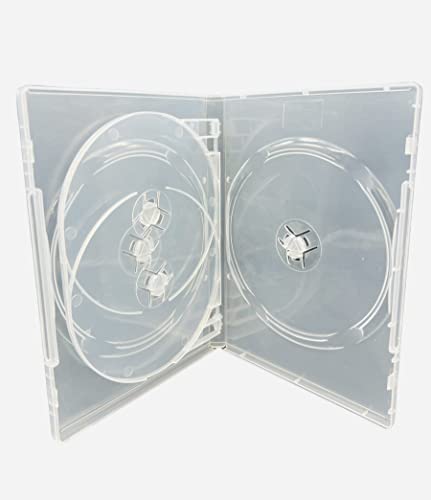 5 x 4-drożne przezroczyste etui na DVD/CD/BLU RAY - grzbiet 14 mm - Dragon Trading