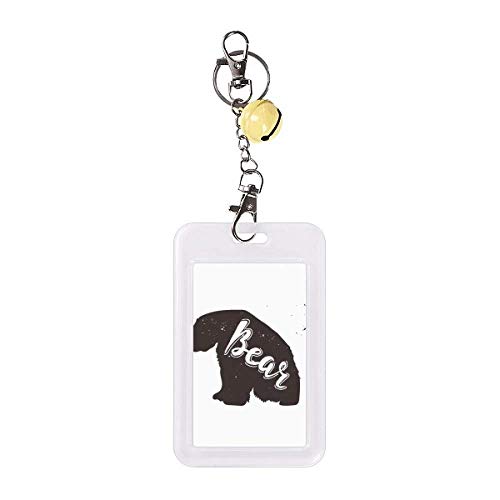 Badge de protection pour carte Ours polaire et clochette jaune