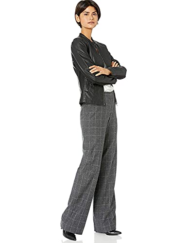 Sebby Collection Women's Faux Leather Jacket with Moto Details and Front Zip Pockets4