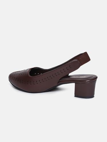 Image of Marc Loire Women Pointed Toe Block Heel Sandal for Office Wear