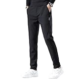 [ROOKMZU] 裏起毛パンツ メンズ 防寒ズボン ゴルフウェア メンズ 冬 厚手 ストレッチ 美脚 カジュアル 細身 暖かい テーパード 寒さ対策 防風 温かい 極暖 ボトムス 冬用ズボン 秋服 冬服