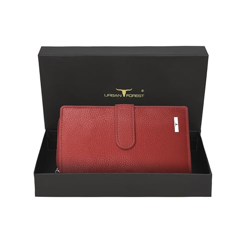 Image of URBAN FOREST Stella Red Leather Wallet for Women