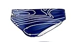 Turbo Badeanzug Slip ISOBARS Man Waterpolo Suit Wettkampfsport und Triathlon-Muster, bequeme Passform, Marineblau, XL