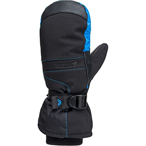 Gordini Kids' Aquabloc Mitten, Black/Bright Blue, Large
