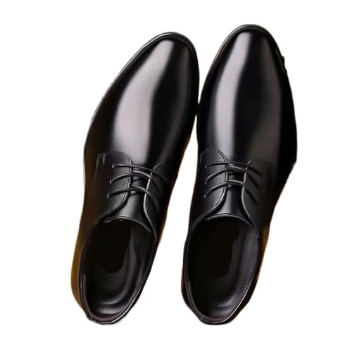 Spring and Autumn British Style Casual Business Leather Shoes Men's Shoes with Inner Height Increase Single Shoes Casual Shoes Oxfords(9.5)4