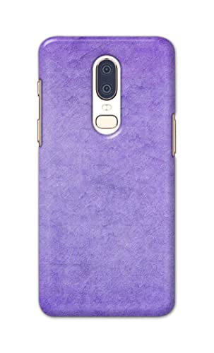 Image of Plain Purple Hard Back Case Cover for OnePlus 6 Back Cover -(J5) VNS2226