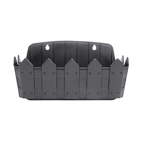 Plant Saucers Environmentally Friendly Resin Flower Box Wall Hanging Plant Hanging Basket Storage Rack Fence Flower Decoration Frosted Flower Pot 2 Kinds Of Size Flower Pot Box Tray