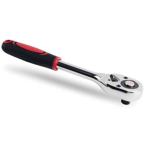 Image of Salior 10 Inch Dual Direction 1 /2 Ratchet,Multi-Purpose Socket Wrench Ratchet Wrench for Filter,Spark Plug,Lug Nut Socket,Universal Quick-Release Ratcheting Wrenches Car Accessories