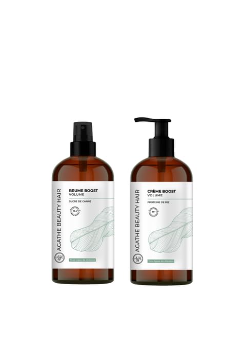 Crème et Brume Cheveux Bouclés Duo Boost Volume Soin Volumisant Hydratant