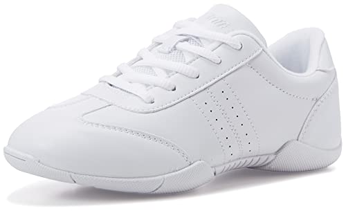 BAXINIER Girls White Cheerleading Dance Shoes - White 3 Big Kid by BAXINIER - Used condition - US$33.85