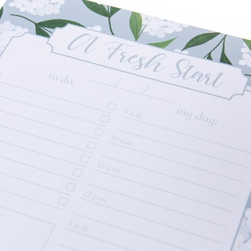 Image of Graphique Daily To-Do List Notepad, 150 Tear-Away Sheets, Floral Task Planner, Daily Organizer with Hourly Schedule, Notes Writing Pad, 6 inch x 8 inch