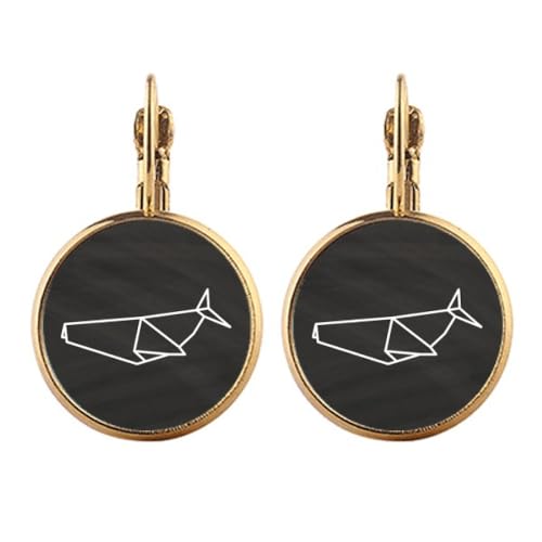 Boucles d'oreilles requin doré Origa clips pour soirée