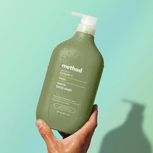 Method Men Body Wash, Juniper and Sage, Paraben and Phthalate Free, Quick-Lathering Cleansers, Cruelty Free, 28 oz