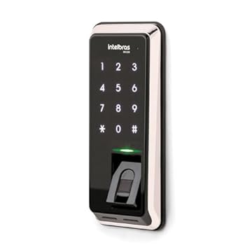 Fechadura Eletrônica De Sobrepor Com Senha E Biometria Digital Intelbras FR 220