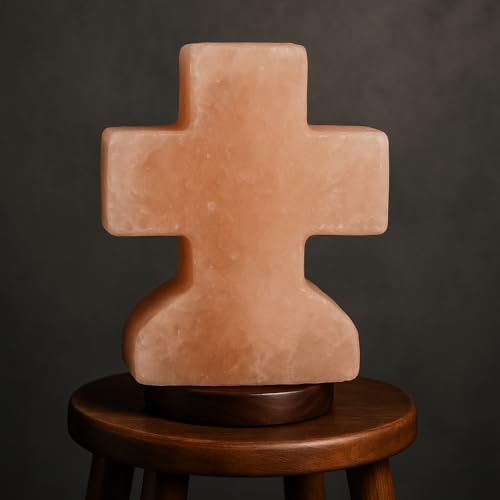 Image of Classic Collection UK7 Ltd Himalayan Salt Lamp Cross Shape (West Syriac Cross)