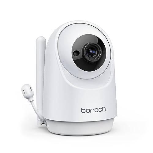 Image of bonoch Add-on Baby Camera Unit for BBM03/ BBM05/07/09, 720p HD Video Baby Monitor Camera No WiFi, Security Split-Screen, Auto Night Vision, 4X Zoom, 2-Way Audio, Temperature Sensor, 8 Lullabies