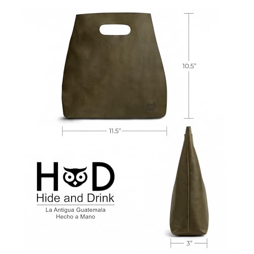 Bolso minimalista Hide & Drink para mujer en cuero miniatura 3