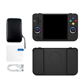 HEIBTENY Tragbare Handheld-Spielkonsole mit mehr als 20.000 Retro-Spielen, Open Source für Linux-System, WiFi, Online-Multiplayer, kompaktes 18 cm Design für Reisen und Pendeln (128 G, Schwarz)
