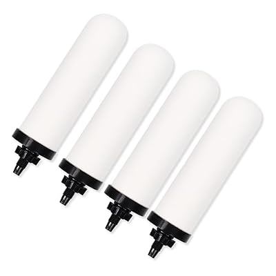 YKMGON 4 PACK 7" Gravity Drinking Water Ceramic Replacement Candle Element Filter with Activated Carbon, 7-Inch Gravity Water Replacement Filter for Basic Gravity Water Filter