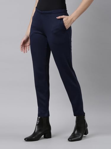 Image of GO COLORS Solid Ultra Warm Kurti Pant for Women | Mid Rise, Warm tech