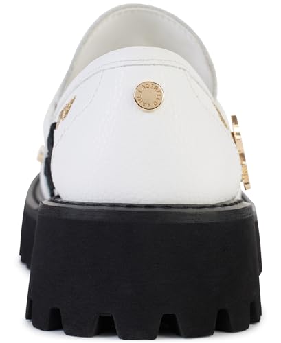 Image of Karl Lagerfeld Women's Gaston Lug Sole Loafer with Pin Embellishments