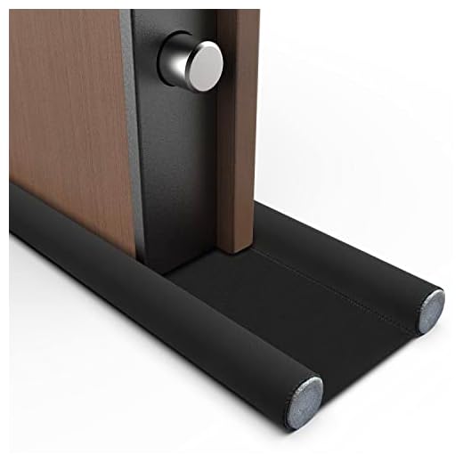 Paraspifferi Sottoporta per Porte Blindate e Porte Interne ed Esterne da 4,5 a 12 cm di spessore | Previene Spifferi e Infiltrazioni di Polvere, Acqua, Luce, Insetti e Rumori (Nero, 100 cm)