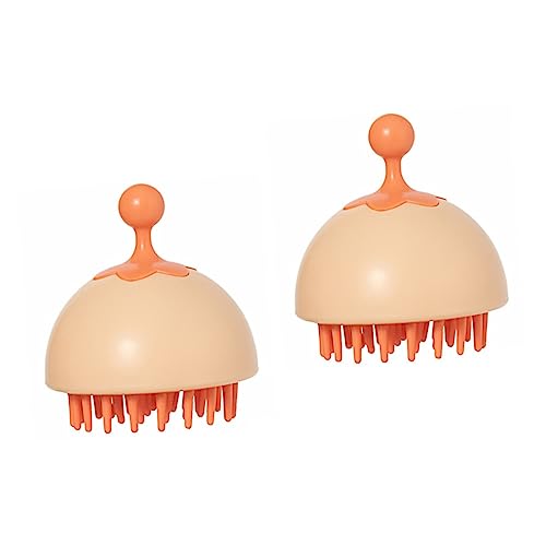 PATKAW 2 Piezas Peine De Champú Cabello Champú Para Pestañas Raspador Cepillo Secador De Pelo Cepillo De Pelo Masajeador De Cuero Cabelludo Más Cómodo Cepillo De Limpieza Páginas Orange
