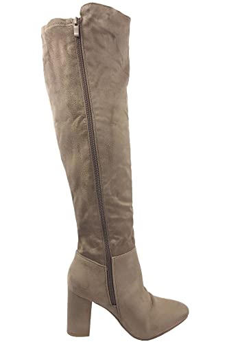 Top Moda Womens Classy High Heel Knee High Boots, Taupe, 7.5 #TOP3