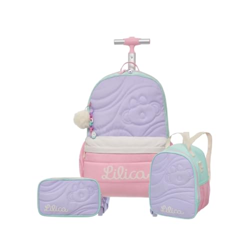 Kit Lilica Ripilica Creamy Mochila tubo + Estojo e Lancheira