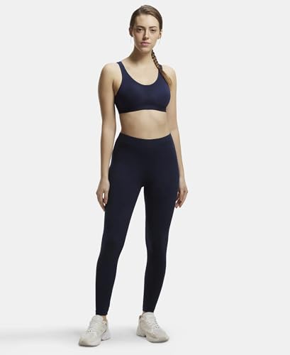 Image of Jockey 1376 Women Super Combed Cotton Elastane Active Bra | Wirefree | Non Padded | Full Coverage Slip-On with Wider Straps | Fabric
