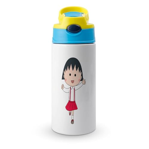 ちびまる子 子供 水筒 ウォーターカップ 魔法瓶 スポーツボトル ポップアップ 漏れ防止 ステンレスボトル ティーカップ 保温 保冷 携帯便利 旅行 通勤 通学 大人 子供用 人気 プレゼント 350ml