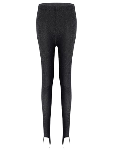 YOOJIA Mallas con Estribos para Mujer Leggings Transparentes Cintura Alta Elástica Pantalones Ajustados Elásticos para Yoga Gimnasio Y Fitness Tipo C L