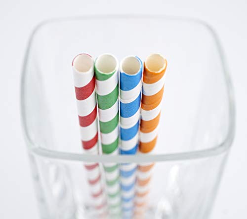 Pitillos de papel biodegradables RSVP International, pack 100 miniatura 3