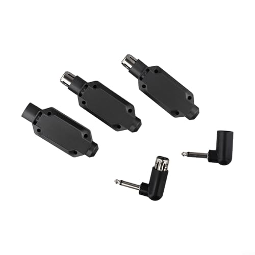 Pour microphone dynamique système sans fil 2 4G avec émetteur et récepteur XLR, portée sans fil de 80 m, batterie rechargeable, faible latence pour une transmission sonore claire (1 en 2)