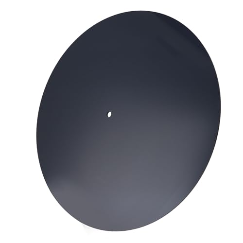 Tomantery Tapis de Plateau Tournant en Acrylique, Réduction du Bruit, qualité Sonore Améliorée pour Les Enregistrements, Tapis Antidérapant Antistatique de 12 Pouces pour Les Audiophiles (Noire)