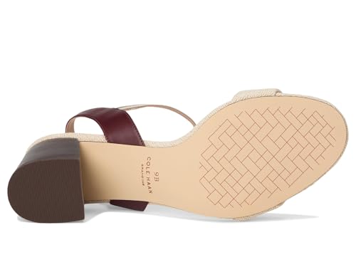 Cole Haan Cole Haan Women's Josie Block Heel Sandal, Canvas/Bloodston, 8.5-B US