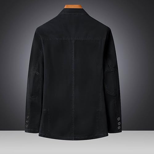 Men's Casual Blazers Plus Size Long Sleeve Lapel Suit Coat with Pockets One Line Buttons Jackets Going Out Travel Wear3