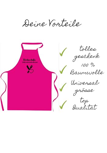 Küchenchefin - Baumwollschürze als Geschenk für Mama, Oma, Freundin oder Chefin