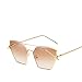 Produktbild Sonnenbrille Mode Unregelmäßige Farbverlauf Sonnenbrille Für Frauen Herren Klarer Rahmen Metall Optisch Klassische Damen Brillen Brille Pfeil Dekoration-Farbverlauf_Brown_8