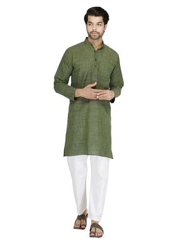 Image of Men's Khadie Cotton Relaxed Straight Kurta