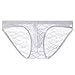 Mens Lingerie Mesh Low Rise Stretchy Sheer Underpants Support Pouch Fashion Breathable See Through Comfort Sexy Briefs