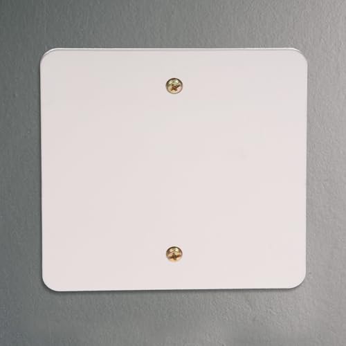 Placa de pared para cables de acero inoxidable cepillado con tapadera metálica de alta gama 6