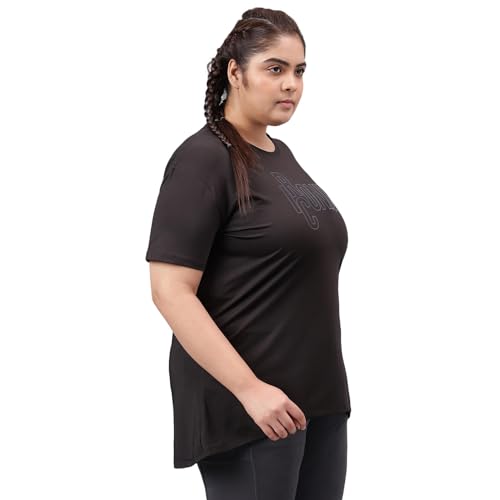Image of MKH Women Breathable Active Gym Wear Tshirt | Dri Fit Poly Spandex Gym Top | Lightweight, Sportswear for Workout, Running & Yoga| Round Neck Stretchable Casual Workout Top /MKHWT-6013