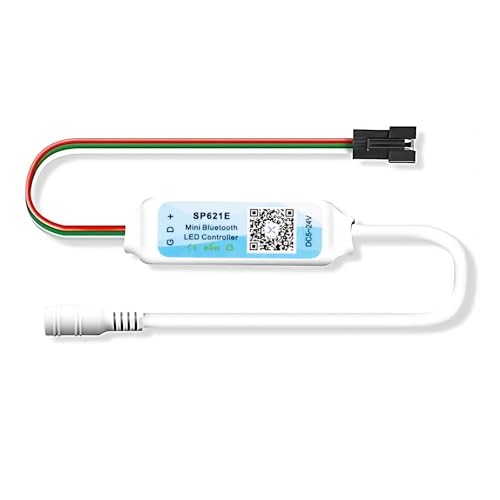 Image of Mortech SP621E Bluetooth addressable RGB Controller 5V 12V 24V for SK6812 WS2811 WS2812 SM16703 1903 LED Controller 3Pin Dream Color LED Pixel Strip Lights DC5V~24V APP Control