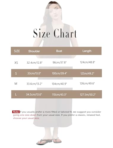 Image of Women Sleeveless Ruched Maxi Dress Scoop Neck Long Elegant Dresses Wide Shoulder Strap Blouse Dress with Side Pockets