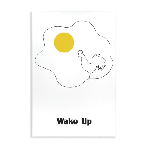 'Wake Up Rooster Sunrise Sunny Side Up Egg'| Wall Plaque Art