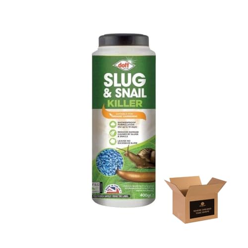 Organic Slug and Snail Control Pellet | All-Natural Slug & Snail Repellent, Eliminator for Indoor Outdoor | Weatherproof Pest Control- Ornamental Plants, Gardens, Fruits, Vegetables 400g (Pack of 1)