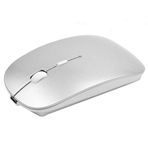 Ratón Bluetooth recargable para Mac portátil inalámbrico Bluetooth para Windows Notebook Plata